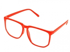Nerdbrille square Rot